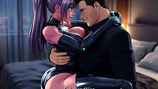Deadly Cyborg Assassin Nova Seduces & Grinds Her Target Victor in Luxury Penthouse Hot 3D Anime Passion