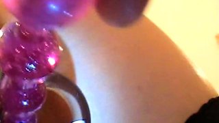 Gaping ass fetish toying from clit pumped anal booty slut