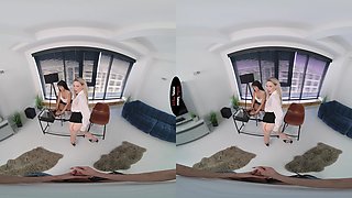 Megan Fiore, Isabelle Deltore VR Porn: Lesson For Three - VirtualTaboo