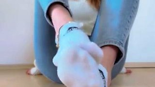 Ally kay femdom and foot fetish with horny boyfriend