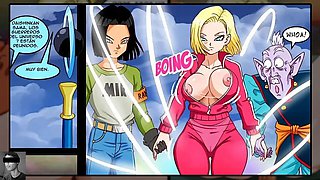 Android 18 becomes the goddess of sex in wild Dragon Ball hentai where everyone wants to bang her