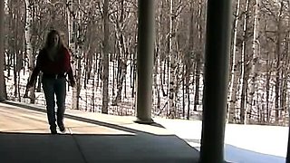 Blonde With Natural Big Boobs Loves Putting A Toy In Her