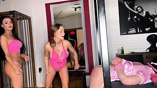 Tight ass blonde and brunette enjoy in threesome action