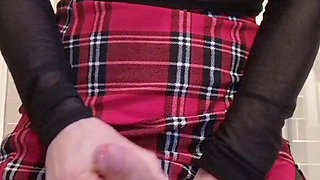 HUGE CUM COMPILATION Tgirl in nylon pantyhose with BIG Cock