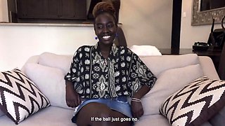 EBONY Slut started GAGGING On My Big Cock
