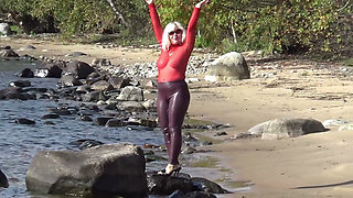 Transparent Boobs and Old Leather Leggings