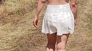 Slave Tih Is Punished to Show His Naked Pussy on the Highway