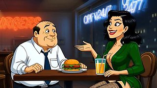 Dirty Toilet Fuck: Slut Wife Cheats in Public Hentai Cartoon