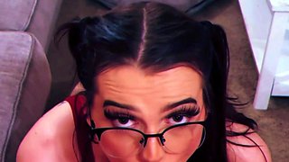Hot Brunette Girlfriend POV Blowjob