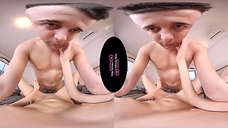 Small titted brunette amateur anal nailed at home