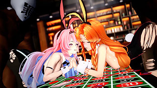 Wuthering Waves - Sigrika and Denia Naughty Club Party Fuck - 3D Hentai Animations