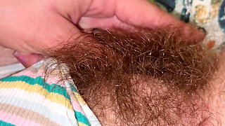 Super Thick and Long Plussy Hair Bush Closeup
