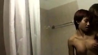 Tiny Thai Amateur Fucked in a Bathroom