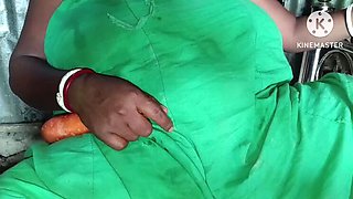 Indian Housewife Cheats on Husband with Carrot Anal Sex - Big Tits Desi Bhabhi Homemade