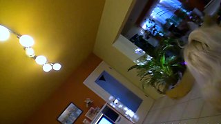 Skinny blondie fucking for cum