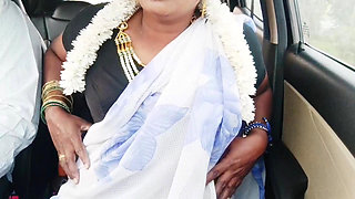 Indian Bhabi Car Sex. Beautiful Saree Housewife Try to Fucking with Stepson Car Drive.telugu Dirty Talks.