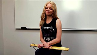 RubATeen Tall European blonde teen Hailey massage fucke