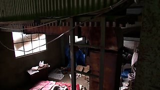 Hardcore ffm blowjob and doing handjob
