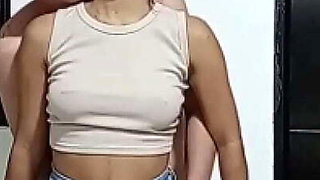 Amateur Thigh Fucking with Big Booty Latina Step-Sister - Creampie & Doggystyle Sex