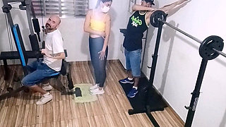 Wife cheating on her husband at the gym behind his back!
