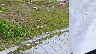 Latina in Dirndl Slut Lipstick Pussy Play, Outdoor Piss & Titty Cum Finish