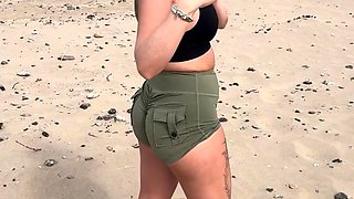 An awesome blond woman with big boobs part1