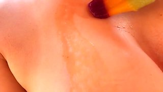 Big boobs milf masturbates with her dildo