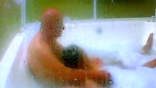 Amateur MILF Cougar Gets Cum Load in Jacuzzi - Hot Spanish Couple Fun