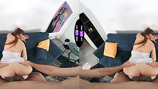 Arina Shy rides a big cock in stunning vr quality