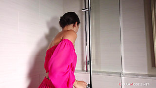 Anna`s Shower Dreams with a Transparent Dress