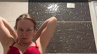 Hot Striptease in the Bathroom