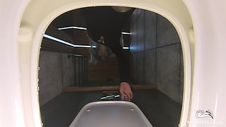 Pissing and Fingering Myself Right in Front of You in the Toilet