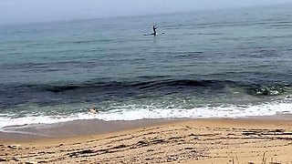 Public Beach Sex Adventure - She Came, She Saw, She Spied