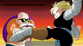 Big tits, old man, animation sex