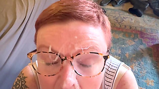 Redhead stepmom sucks step sons Monster Cock