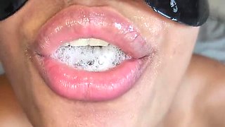 Pietro Montoya Fills Teen Latina Mouth with Piss and Cum Swallowing