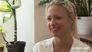 Gabi Gold Berlin Blonde Solo Masturbation with Vibrator - Big Natural Tits and Hot Pussy Action