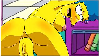 Car Toon - Marge Fucks Hard While Moaning, The Simpsons Parody
