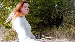 AdultPrime - Redhead Works Cock On The Beach