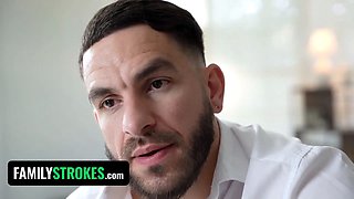 Familystrokes - laTina Babe Bianca Bangs agrees to swallow older dude's jizz to keep him home