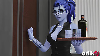 Widowmaker First Time Job as Secretary Fuck with Her Boss 3D Overwatch Porn