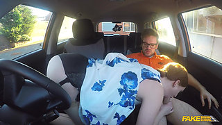 Fake Driving School - Hot Redheads Dirty Secret: Outdoor Blowjobs and Big Tits Worship