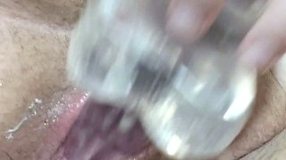 Sweet beauty masturbating on webcam close up