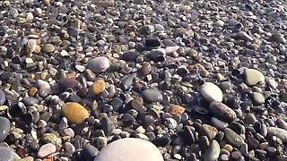 Sexy Stranger Handjob and Blowjob on Wild Nude Beach - Public Cock Massage