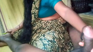 Indian Tamil Wife Sucks Her Husband Cock to Cool Him up