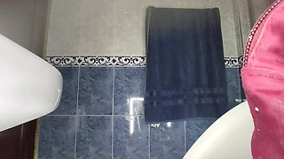 Huge Ass BBW Caught Pissing in Public Toilet