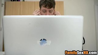 Stepmom Fucks Stepbrother & Stepsister - Taboo Threesome with Karen Fisher & Lexi Gray