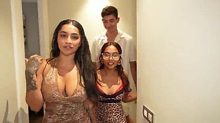 2 INDIAN HOMIES TAKE TURNS WITH THEIR HUBBIES MULTIRACIAL QUARTET - MIA Z - YASMINA KHAN