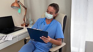 Doctor's visit turns into a cock exam with doctor's mouth and pussy