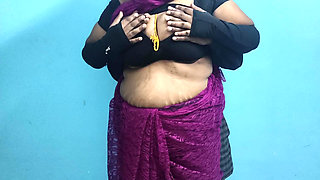 Tamil Manager Wife Birthday cheating with Company Staff, Desi Aunty romance sex, Mallu Aunty doggy style